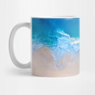 Seaside and wave #6 Sea foam. Aerial view Mug